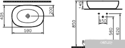 Умывальник Vitra Outline 5995B420-0016