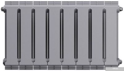 Royal Thermo PianoForte 300 Silver Satin (8 секций) боковое подключение