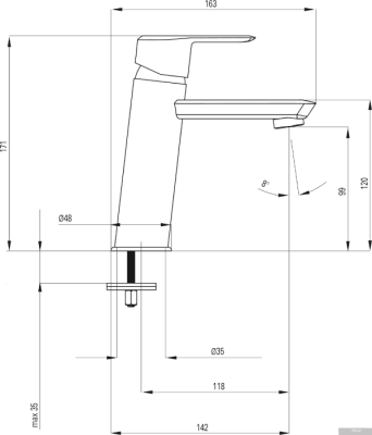 Смеситель Deante Arnika BQA 021M