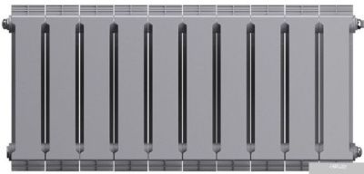 Royal Thermo PianoForte 300 Silver Satin (10 секций) боковое подключение