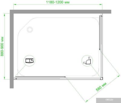 Royal Bath RB HPD-C-BL 120х90