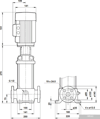 Насос Grundfos CR 1-3 A-FGJ-A-E-HQQE