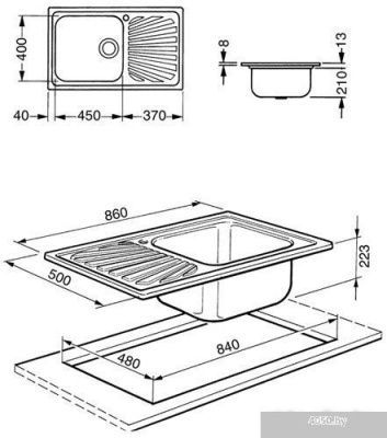 Кухонная мойка Smeg LGMR861