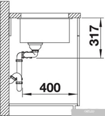 Кухонная мойка Blanco Subline 430/270-U (алюметаллик) 523153
