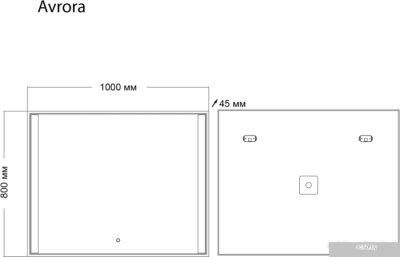 Grossman Зеркало Avrora LED 100x80 1110080