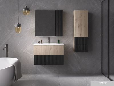 Style Line Шкаф с зеркалом Стокгольм ВЛДСП 75